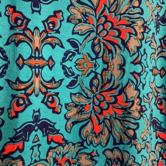 LuLaRoe NWOT aqua and orange print Irma tunic size XXS - Picture 5 of 9